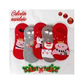 CALCETIN NAVIDEÑO NIÑO 8-12 AÑOS PAQ 12 PARES MIN-TIN
