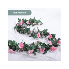 FLOR ARTIFICIAL GUIA ROSAL BLANCO PAQ 6 PIEZAS SHIRLEY