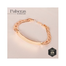 PULSERA CHAPA LAMINADA 18K D95 MOD2 LANNA