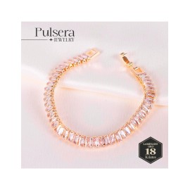 PULSERA CHAPA LAMINADA 18K D90 MOD1 LANNA