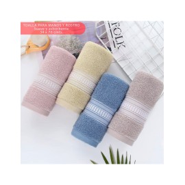 TOALLA FACIAL COLORES PAQ 3 PIEZAS SHIRLEY