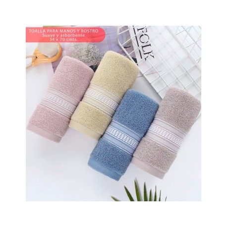 TOALLA FACIAL COLORES PAQ 3 PIEZAS SHIRLEY