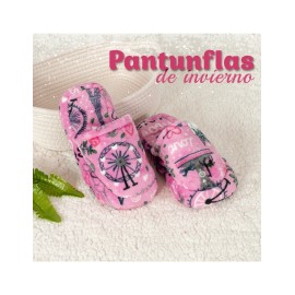 PANTUFLA CROCK DAMA PARIS ROSA SLIPPER