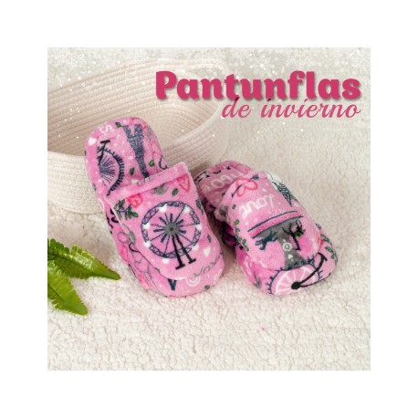 PANTUFLA CROCK DAMA PARIS ROSA SLIPPER