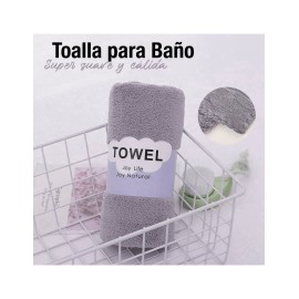 TOALLA PARA BAÑO 35X75 GRIS SHIRLEY