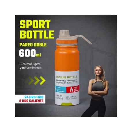 CILINDRO TERMICO 600ML NARANJA SHIRLEY