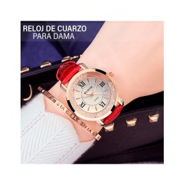 RELOJ DE CUARZO PARA DAMA COLOR ROJO SHIRLEY