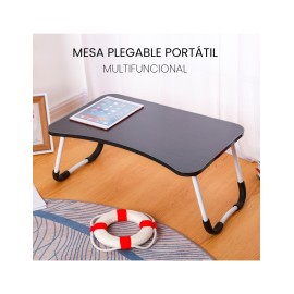 MESA MULTIUSOS PORTATIL NEGRA SHIRLEY