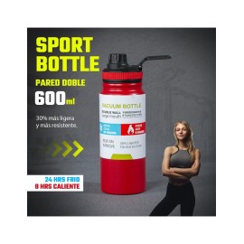 CILINDRO TERMICO 600ML ROJO SHIRLEY