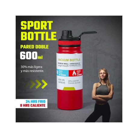 CILINDRO TERMICO 600ML ROJO SHIRLEY